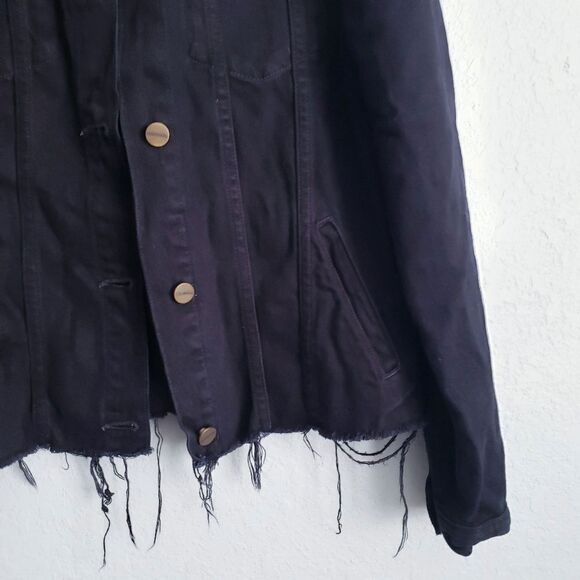 Sanctuary Black Studded Denim Jacket - Picture 4 of 8